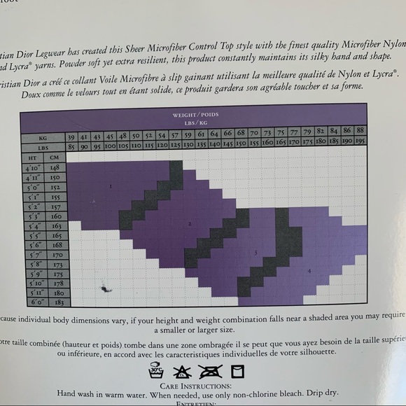 Christian Dior Vintage Pantyhose Black Orchid Size 4 - Picture 2 of 12